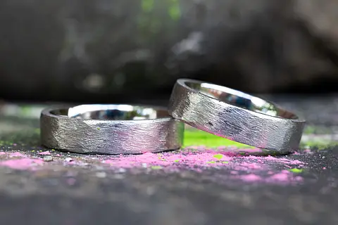 Silberne Eheringe