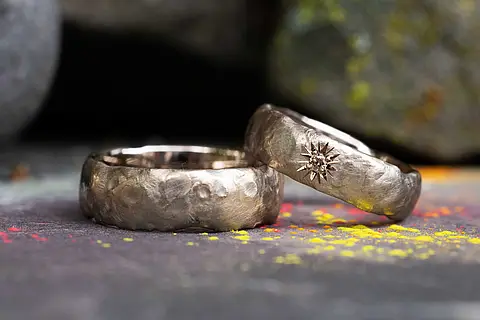 Individuelle Eheringe aus Rosépalladium