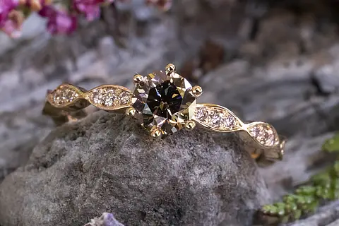 Art Deco Verlobungsring aus Roségold