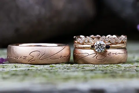 Eheringe Vintage mit Vorsteckringen