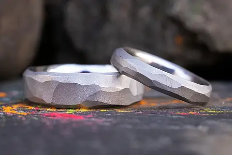 Rustikale Eheringe silber