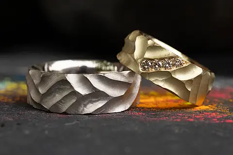 Außergewöhnliche Eheringe rustikal